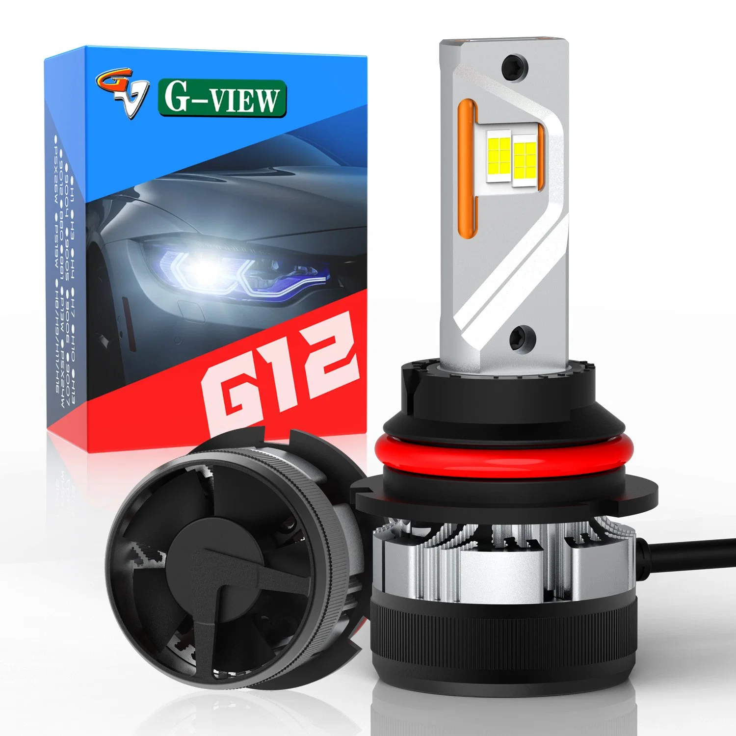 Resistente al agua ver G-H1 H3 H4 H7 H8 H11 H16 H13 9004 9007 9005 9006 faro de automóviles de led