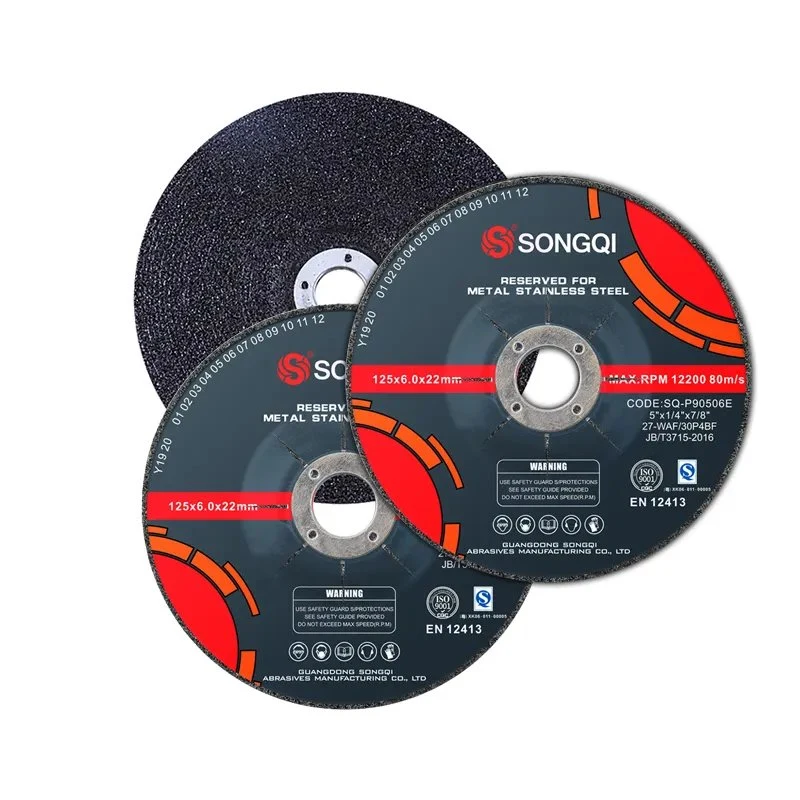 Songqi 5 pouces 125*6*22.2 mm Disque de meulage en résine abrasive pour le métal.