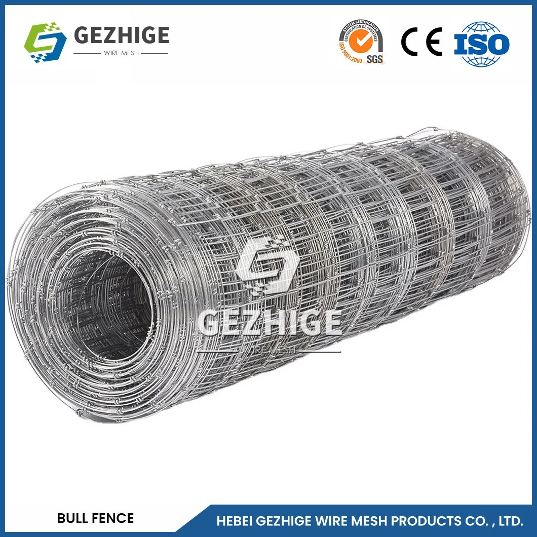 Gezhige Uniform Mesh Cattle Grassland Fence Wholesaler Custom Galvanized Livestock Cattle Fence China 55*100mm Mesh Size Grassland Fence Panel