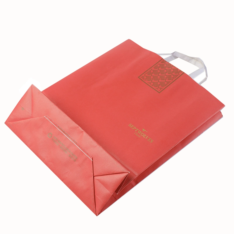 Custom Logo Printing Cosmetics Packaging Green Paper Bag