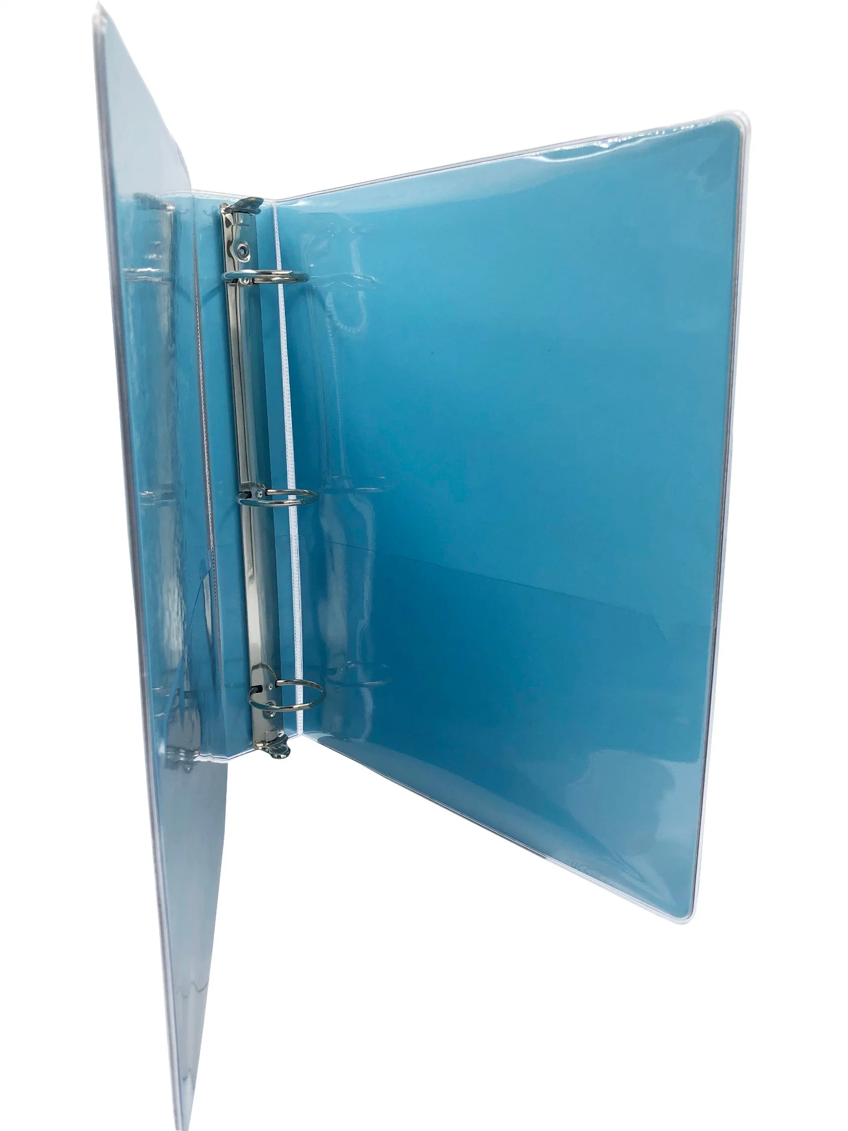 PVC A4 Plastic 3 Hole Ring Binder File Folder with Clipper Promotional Organizer for Office Supplies