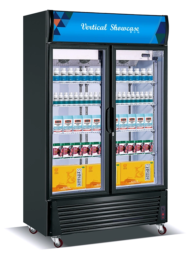 Equipamento frigorífico Astar LG-780F Double Door Monitor comercial frigorífico para beber