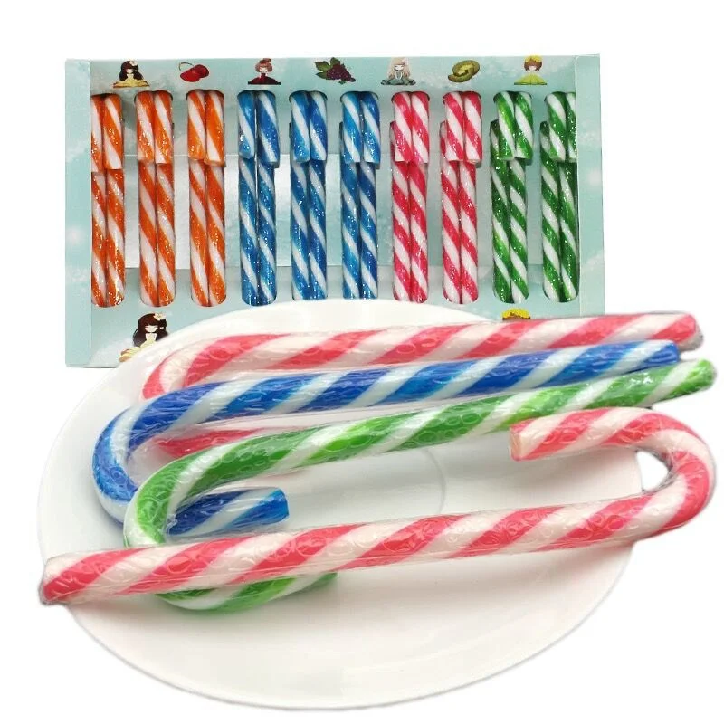 Christmas Candy Cane Christmas Gifts OEM Mint Lolly Double Hole Pack