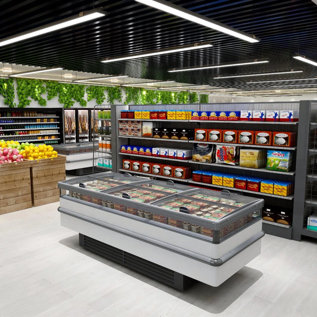 Design moderne de la dépanneur conception de la disposition du kiosque alimentaire