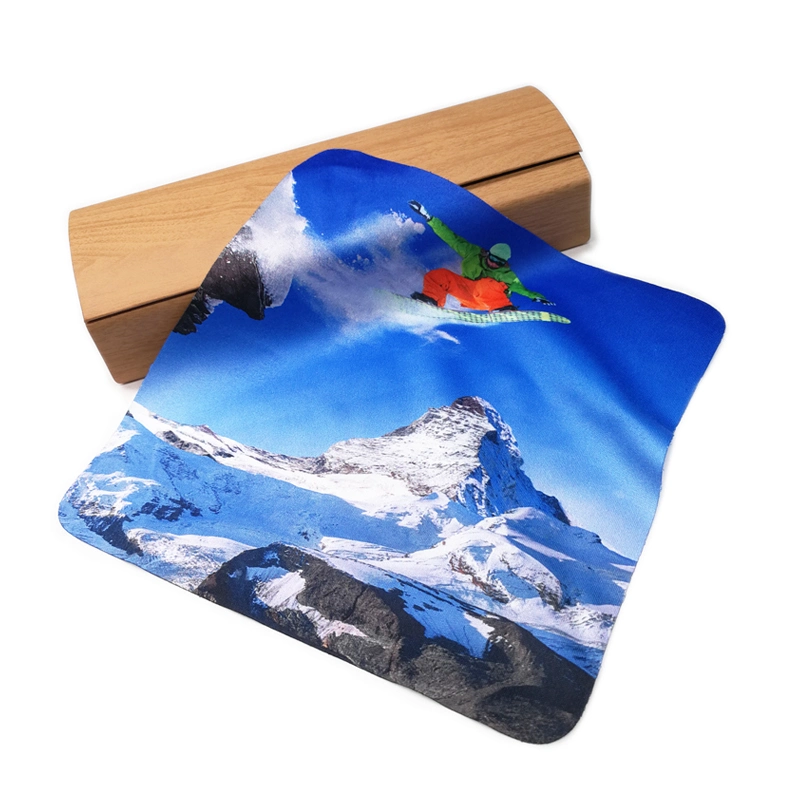 Custom Printed Microfiber Skiing Glasses Eyewear Cleaning Cloth