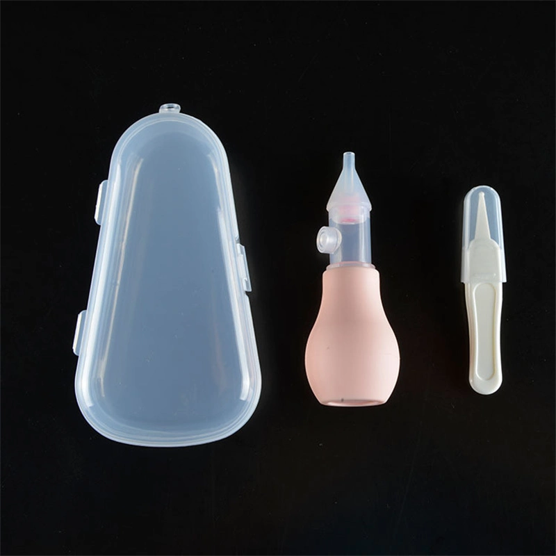 Segurança para bebés Anti-refluxo Manual natural plástico silicone nariz do bebé Aspirador nasal mais limpo para bebé