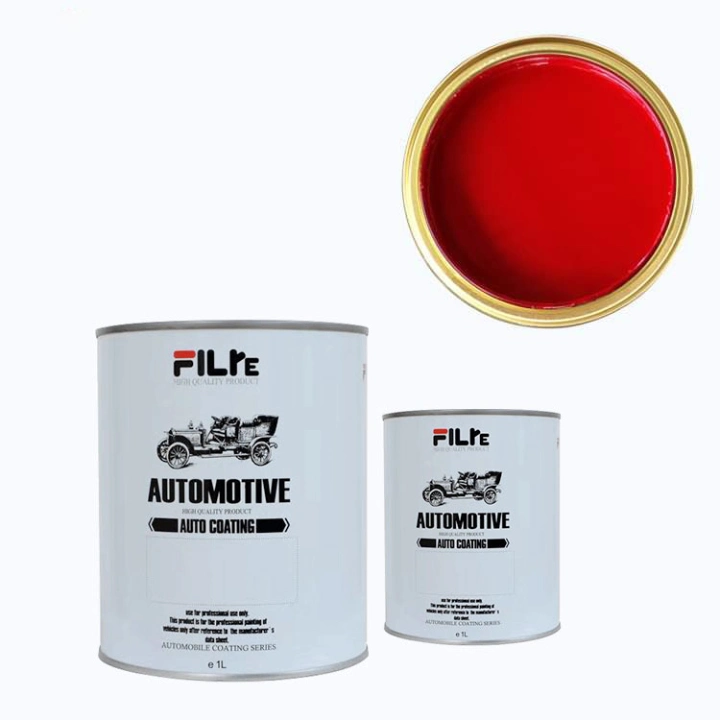 سوني تسليم سيارة شعبية الطلاء عالية التشبع الأكريليك الطلاء الآلي Filre HS 1K Basecoat Bright Red F134