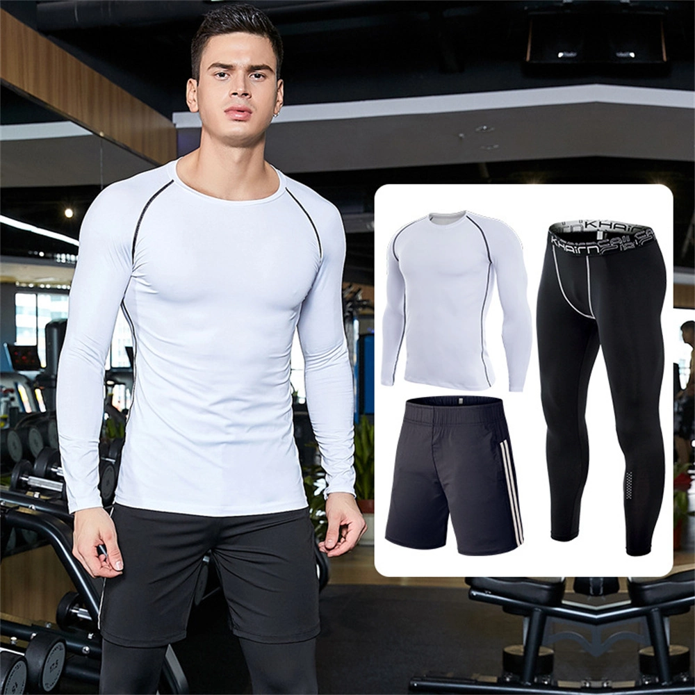 SJ-MT2013 Wholesale/Supplier Summer Sport Wear Hot Selling Mens Workout Gym Clothing 3PCS Gym Wear