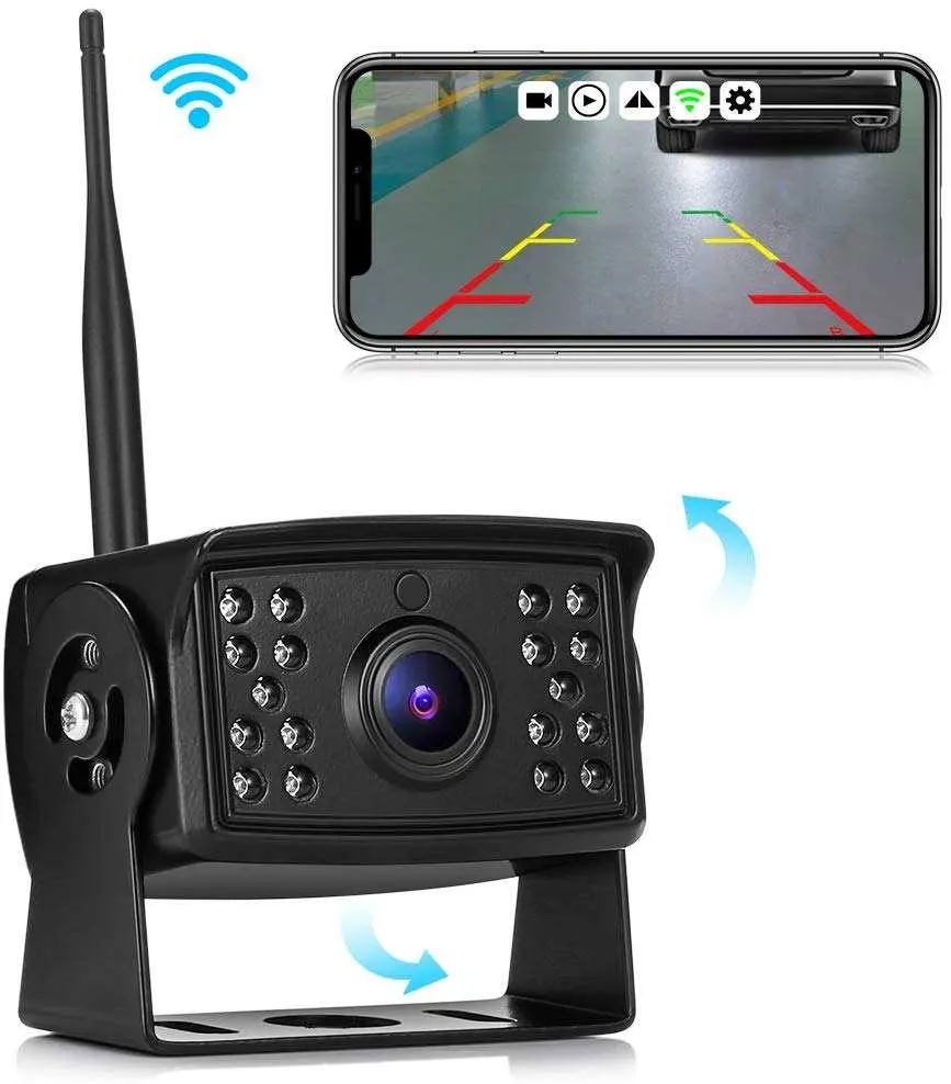 Wireless Mobile WiFi APP Support Android Ios Backup Rearview Car Camera for Forklift RV Truck