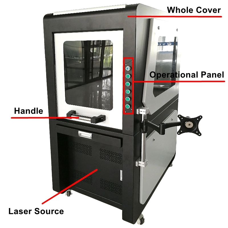 Enclosed Mini Logo Printing Machine for Marking Engraving Computer Parts Pens Metal Phone Case Plastic Numbering Steel Etching Jewelry PC Business Card