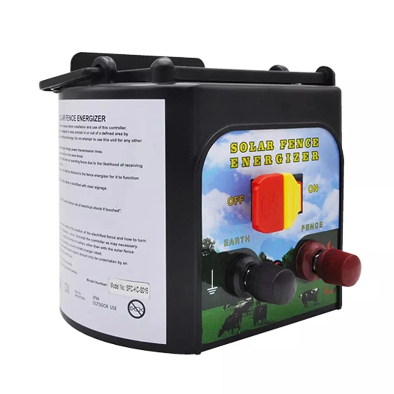 Gainjoys Waterproof Automatic Day-Night Mode Electric Fence Energizer for Horse Cattle Elephant