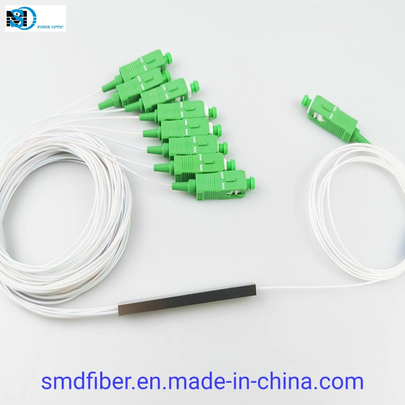 Optical Fiber 1260 to 1650nm FTTH Optic Fiber PLC Splitter 1X8