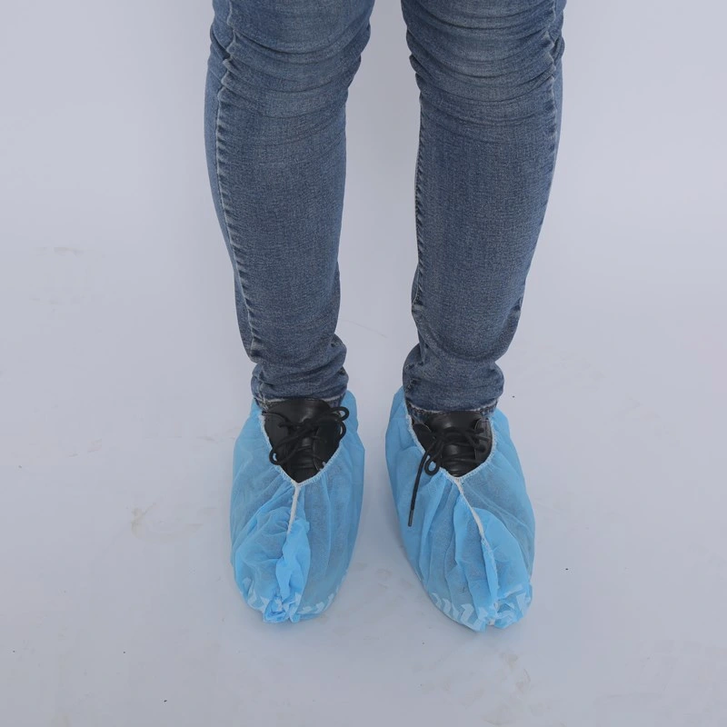 SMS PP CPE Waterproof Disposable Shoe Covers Thicken Antiskid Dustproof Non Woven Boot Cover