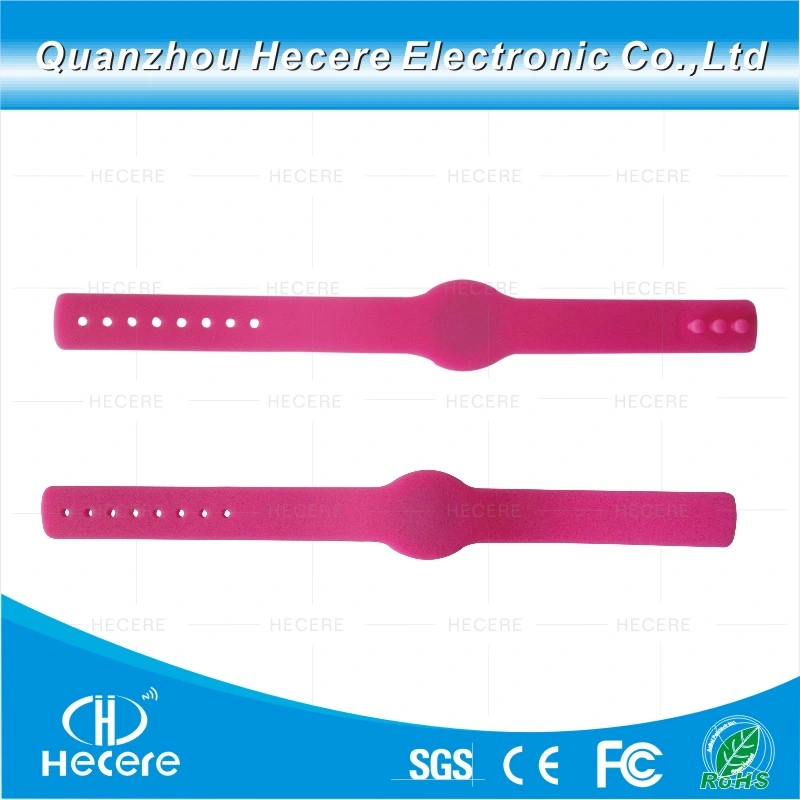 13.56MHz Reusable Silicone RFID Wrist Band for Events