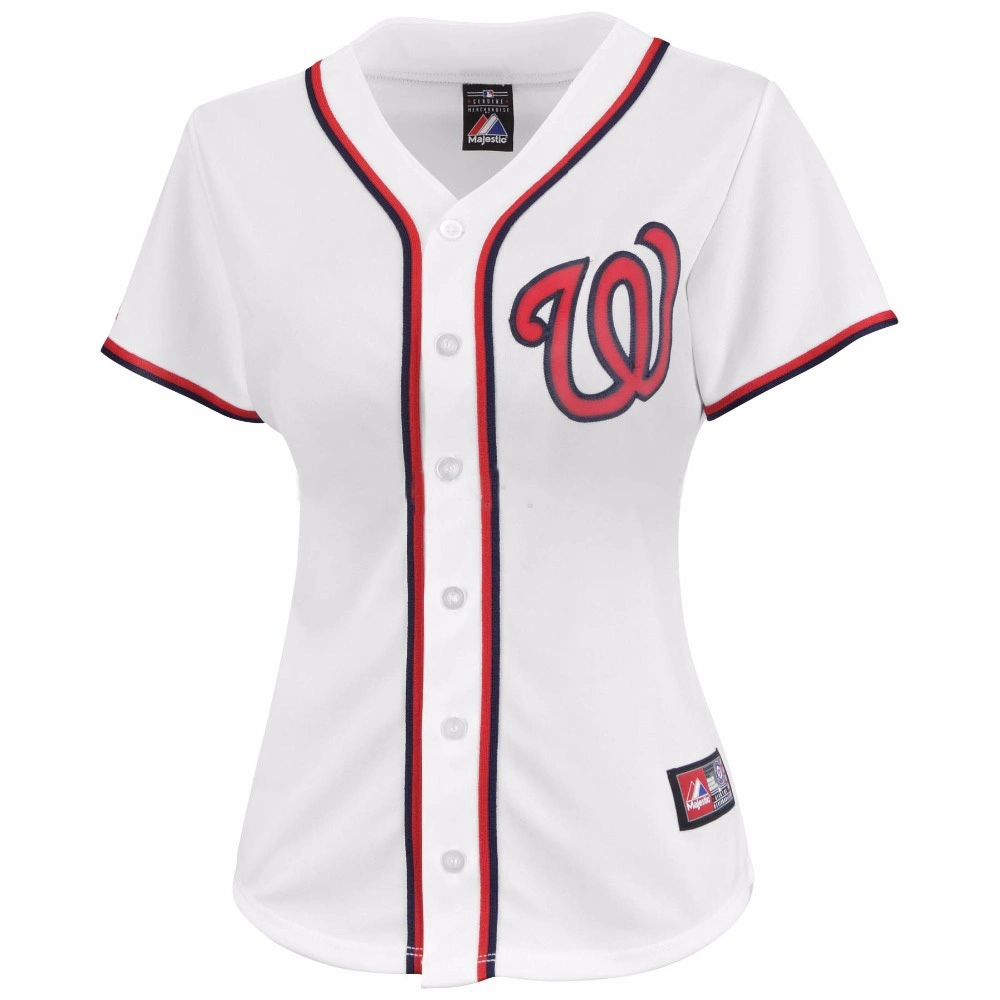 100% Polyester Sublimation Ladies Slim Fit Baseball Shirt for Team