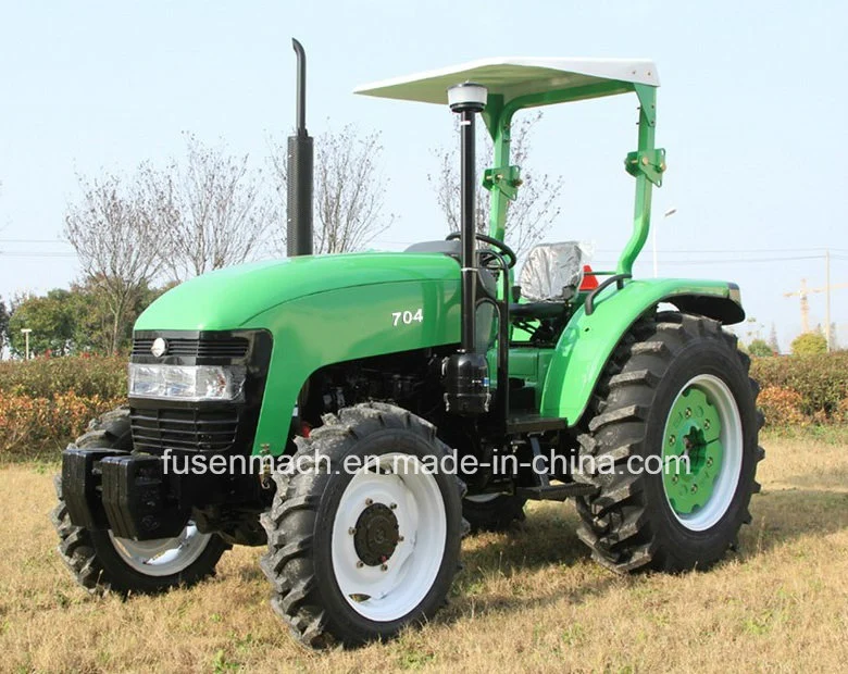 55kw Four Wheel Drive Farm Wheel Tractor (75HP, 4WD with Cab)