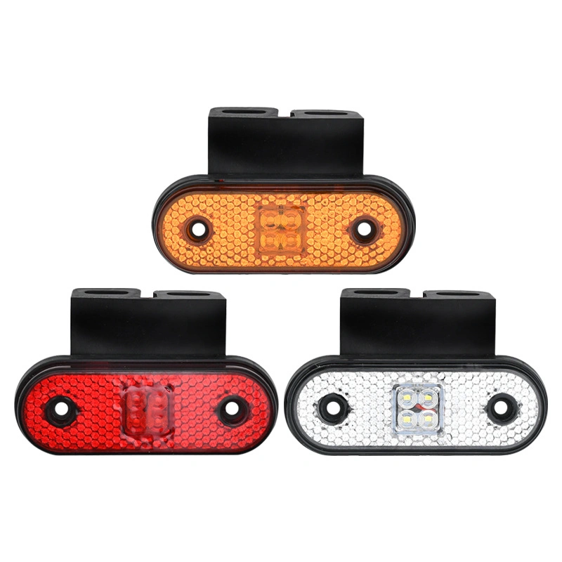 12V 24V Trucks LED Trailers SUV Side Warning Light Tail Light 4 LEDs Turn Signal Brake Lamp