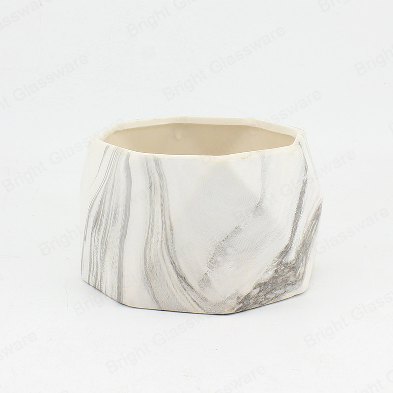 Popular Design Modern Wedding Decorative Candle Bowl Wholesale Ceramic Candle Jar