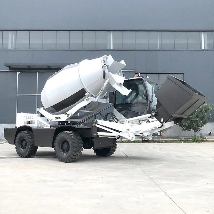 Dans un mélange de ciment Mobile avec agitateur concret de la pompe de voiture