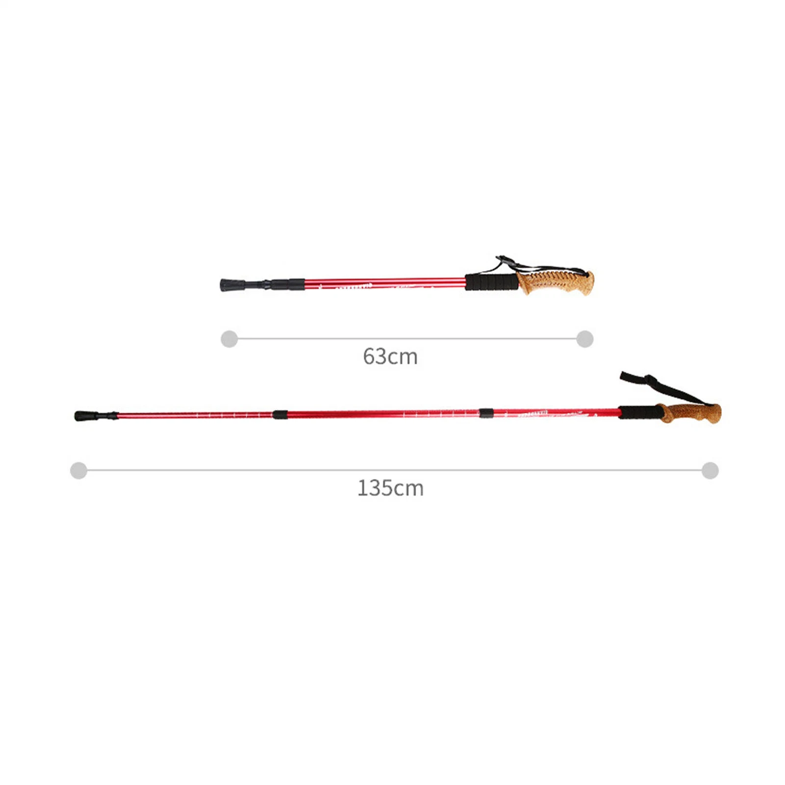 Younghunter Cane Adjustable Hiking Climbing Stick Light Weight Aluminum Cork Trekking Poles