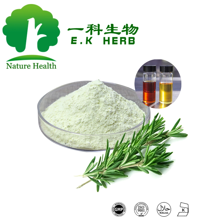 E. K Herb ISO Halal Kosher Certified antioxidantes naturais ácido Carnosico 5% ~ 95% solúvel em gordura CAS 3650-09-7 ácido Rosmarínico, ácido Ursolic pó extracto alecrim