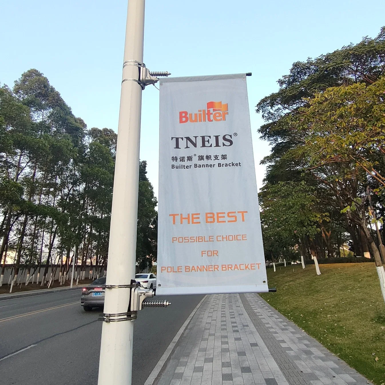 Pólo de rua Banner de Publicidade Suporte de Bandeira Flexível