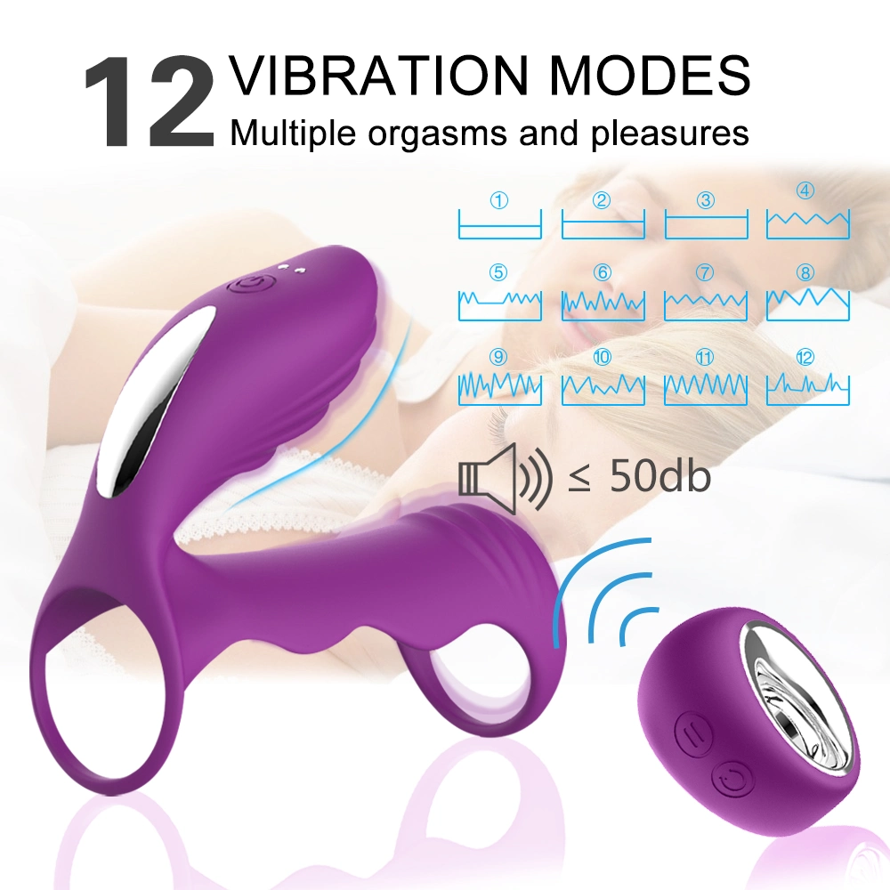 Medical Silicone Black Rose Color Penis Ring Vibrator Sexy Toys for Men Adult Sex