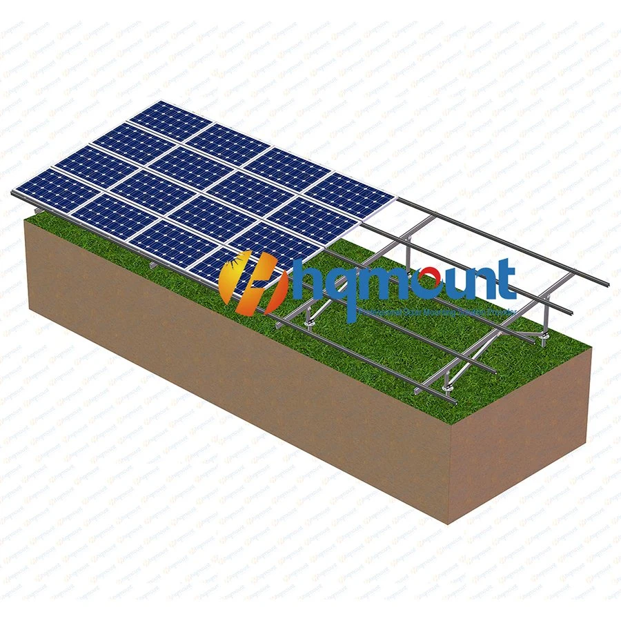 N Types Aluminium Commercial Ground Solar Racking Mounting System