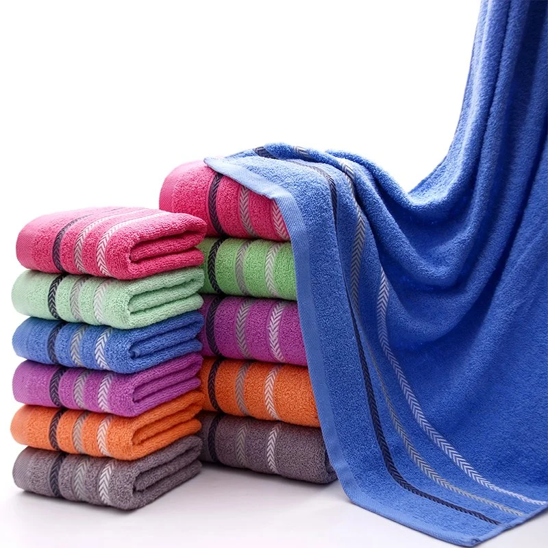 New Style Baumwolle 100% Garn Gefärbte Jacquard Handtuch Handtuch Custom Embroidery Logo Sport Hotel Handtuch Startseite Verwenden Bad Gesicht Handtücher Für Den Strand