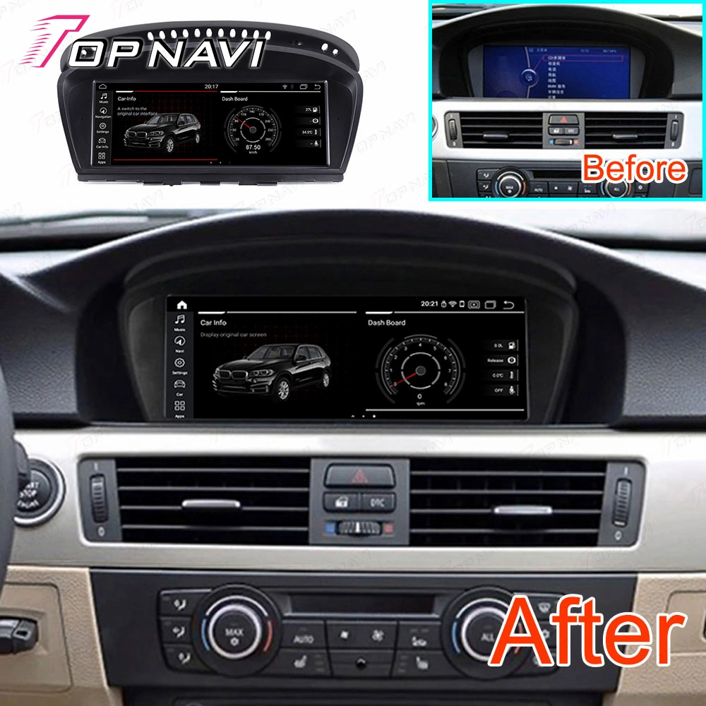 2 DIN GPS Navigation para BMW 5 Series E60 2005 Recetor de rádio para automóvel Android estéreo com leitor multimédia 2006 2007 2008