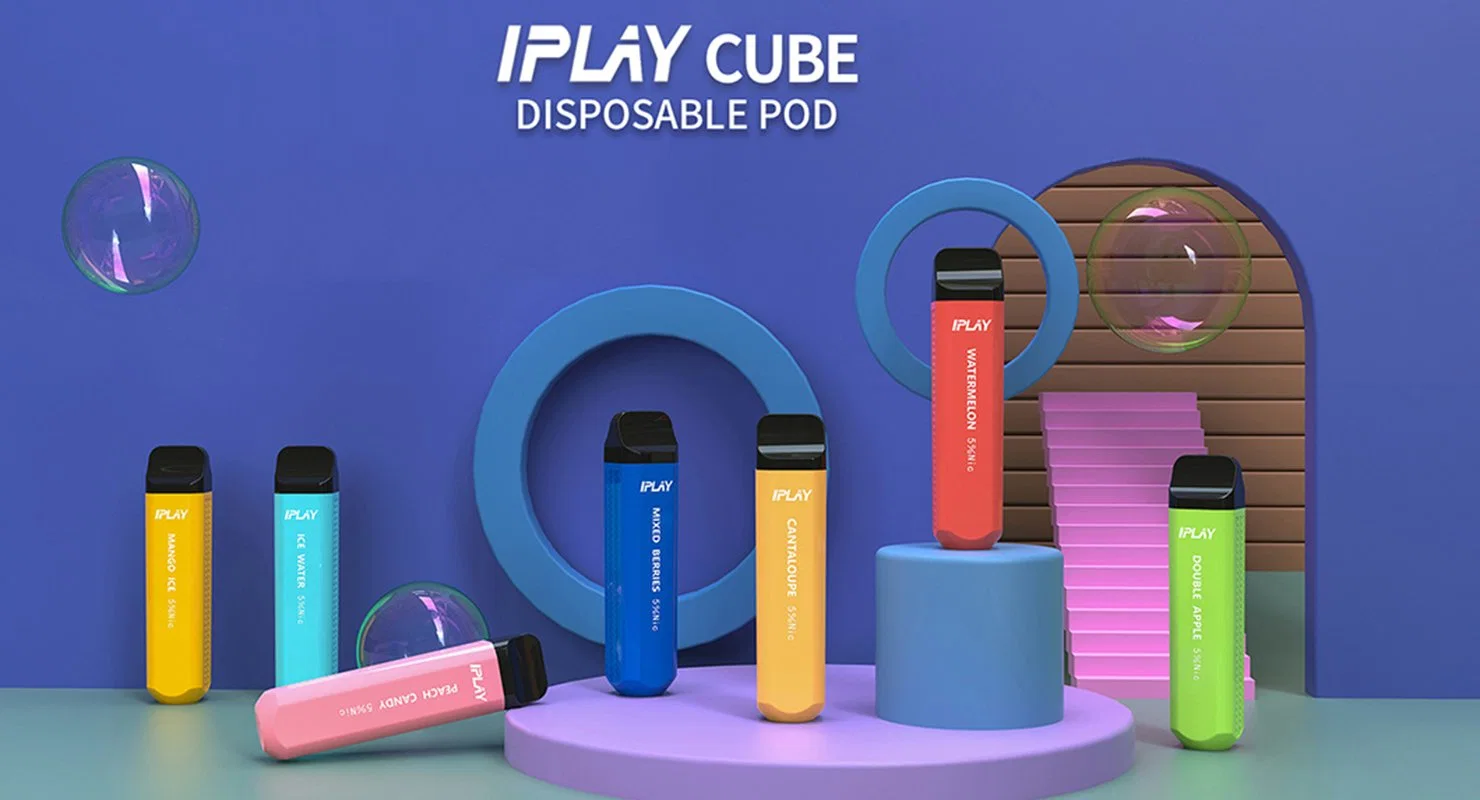 Пара Оригинал Iplay Cube 1500 puffs ecigarette 12 цвета без подзарядки Vape Pen Iplaycube 1500