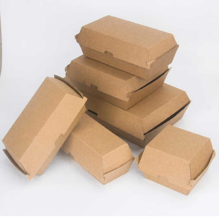 Disposable Non Window Kraft Paper Deli Boxes 20cm