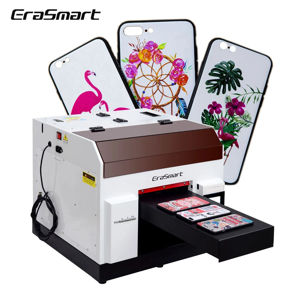 Erasmart Small Size Desktop Digital Inkjet Printer A3/A4 Size Digital UV Flatbed Printer