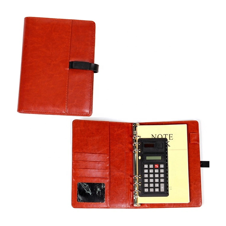 Wholesale/Supplier Portable Size Planner Small Red PU Leather File Folder