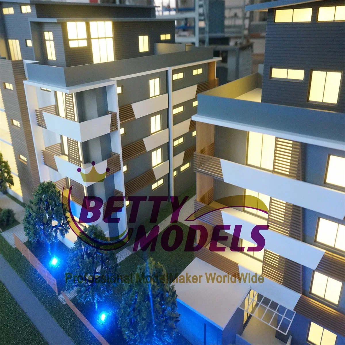 Customized Architecture Building Scale 3D Physical Model Making with Lighting