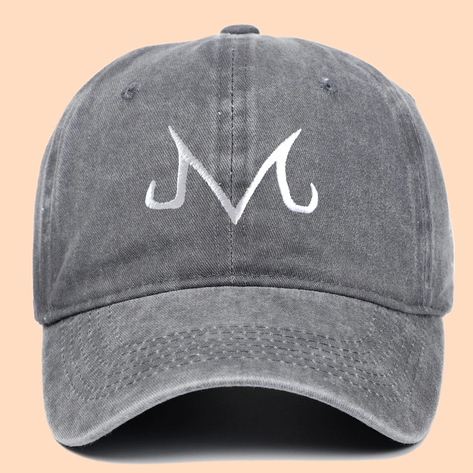 M Majin Sombrero bordado para papá Sombrero Unisex Hip-Hop ajustable Gorra de béisbol para adultos Gorras de deporte de golf