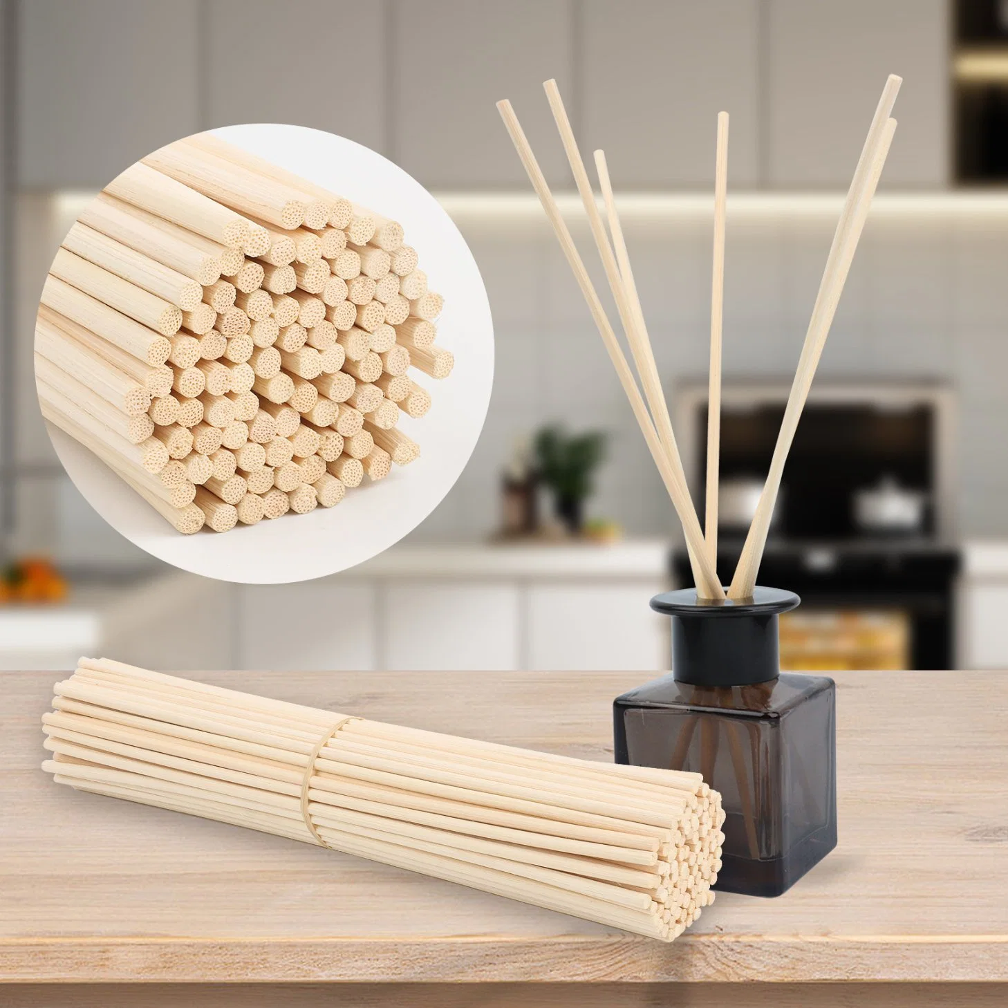 White Color Top Grade Fragrance Perfume Aromatherapy Reed Diffuser Sticks, Straight Shape Rattan Reed Sticks