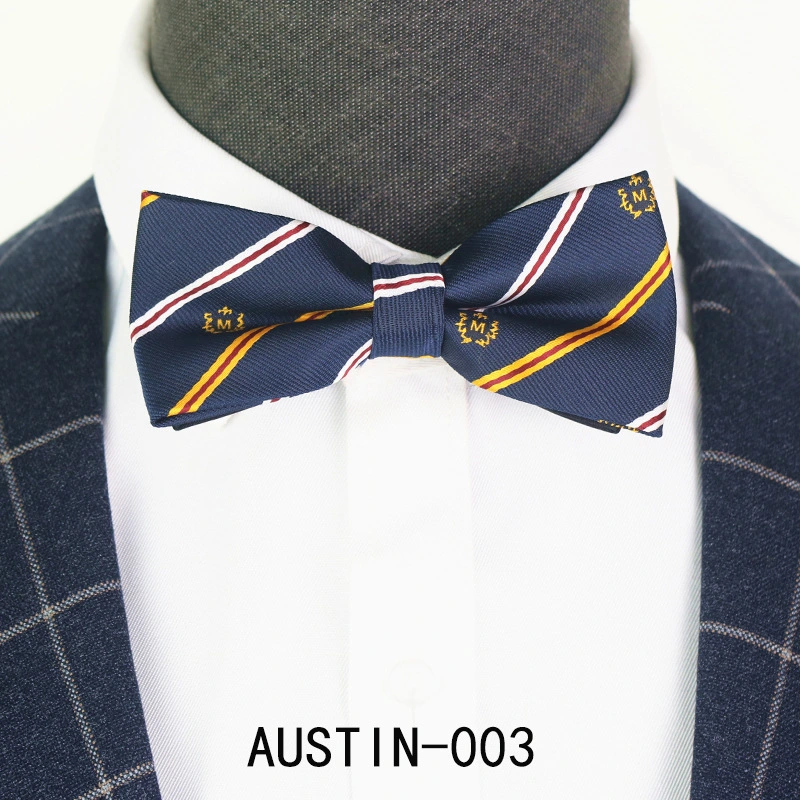 Classic Polyester Woven Tie for Business Wedding Spot Bow Ties