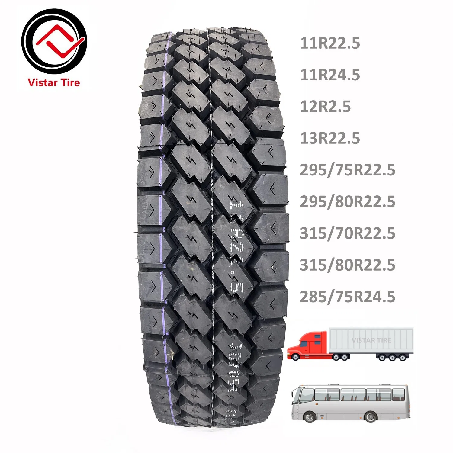 Chinese Best Light Truck Trailer Tires 9.5r17.5 9/10r22.5 205/215/225/235/75r17.5 225/245/265/285/70r19.5 255/70r22.5 275/70r22.5 Raidal TBR Tubeless Bus Tyres