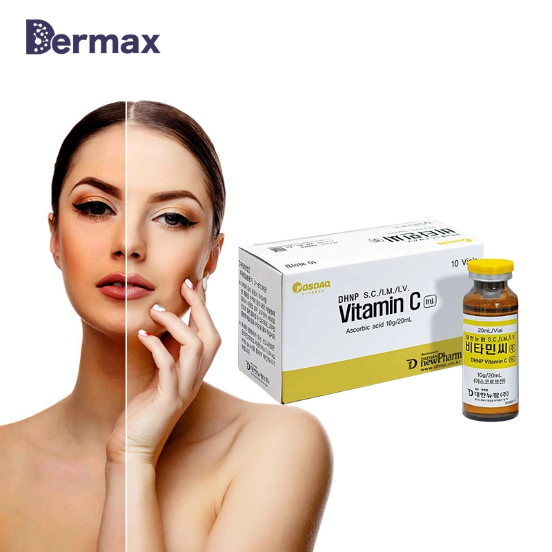 Face à de gros de blanchiment d'injection Luthione Cindella taux sérique de vitamine C 1200MG Injection glutathion Examen