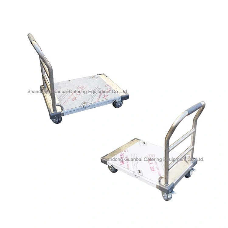 One Tier Stainless Steel Trolley Cart 201/304 Stainless Steel Metal Lab Hospital Cart