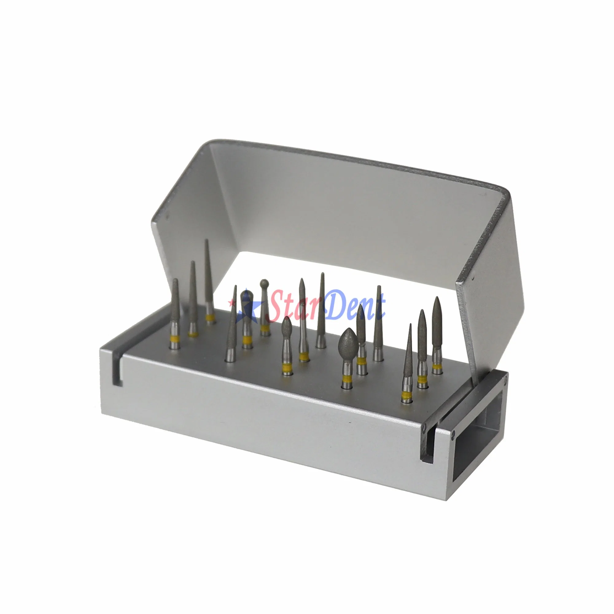 Dental Disinfection Box with Diamond Burs Kit Sterilization Burs Box