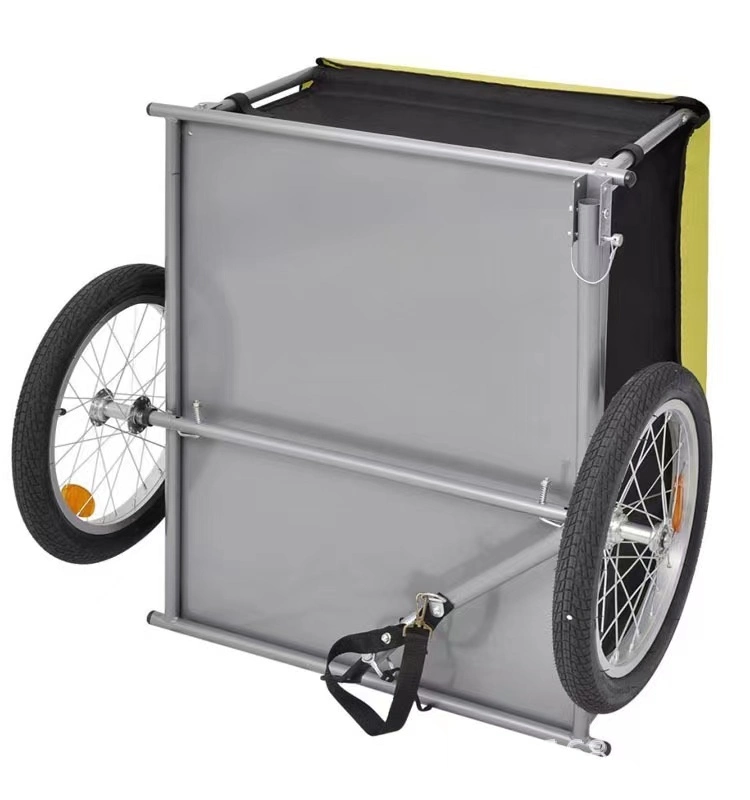 16" Steel Cargo Trailer Ebike Shipping Cart Waterproof Electric Bike Pet Container Bike Folding Trailer with Cheap Price