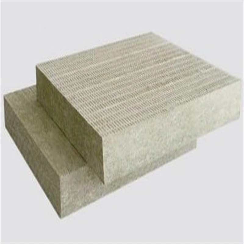 70-100kg/M3 densidad y Eco-amigable Fibra Mineral material Rock Wool Panel