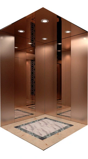 Ascenseur moderne pour les passagers avec lampe à tube LED