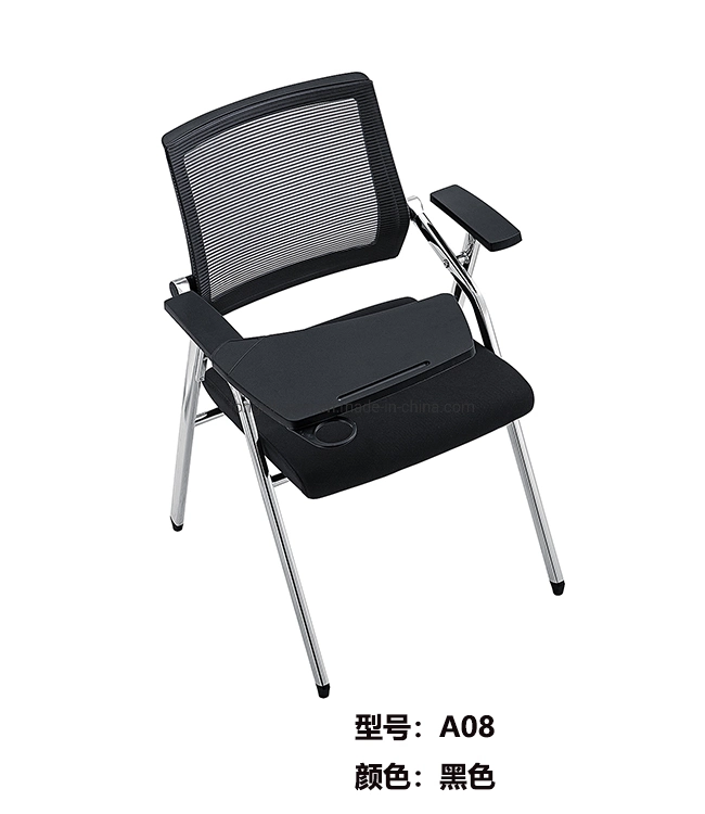 Foldable Training Room Chair with Tablet Arm