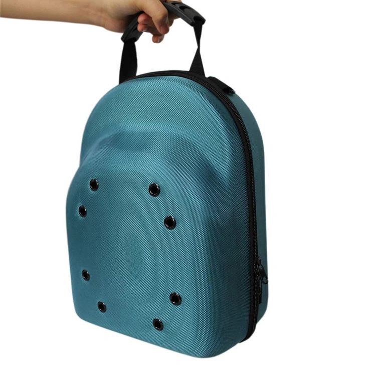 Custom Blue Waterproof Portable Hard Travel EVA Cap Carrier Bag China Manufacturer with Rubber Handle