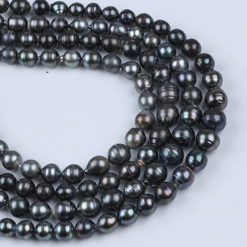 Bonne qualité 12-16mm Tahiti Black Pearl pour la fabrication de bijoux