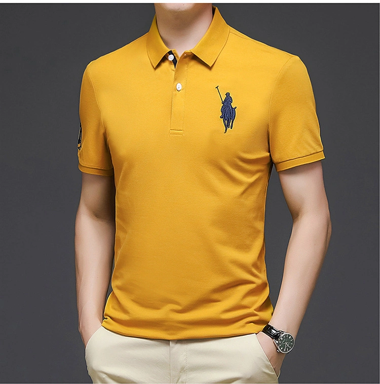 Vestuário de alta qualidade personalizado bordado Fashion para homem, tecido respirável de algodão Polo de golfe Cool com camisolas de polo
