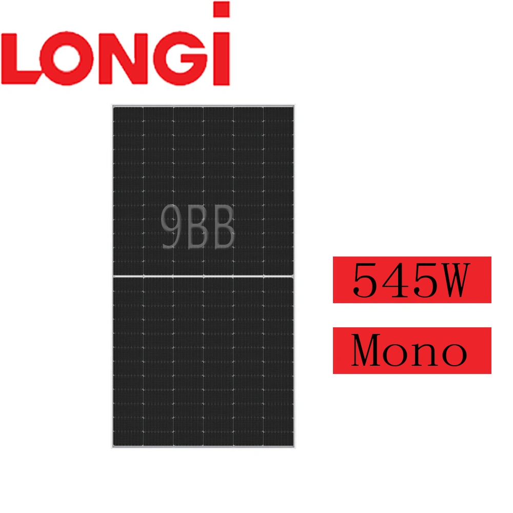 Longi Solar Panel Mono Half Cell 525W 530W 535W 540W 545W PV Module for Home Solar Power System